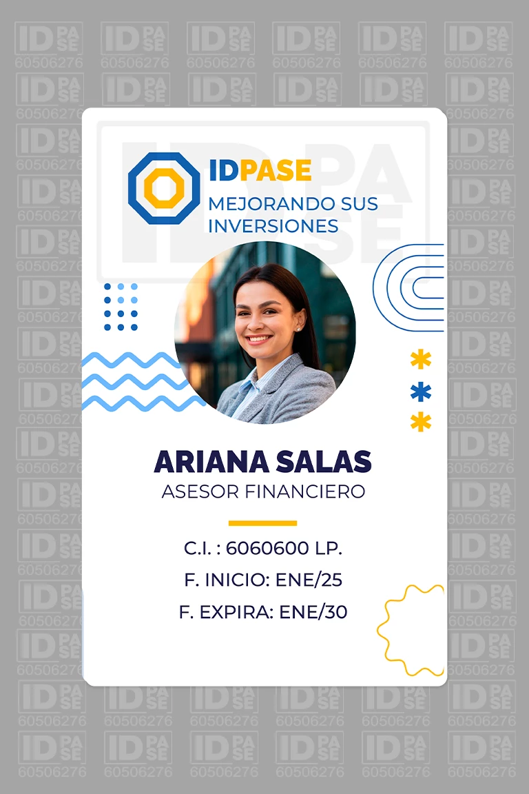 Credenciales PVC para Asesores Financieros y Consultores